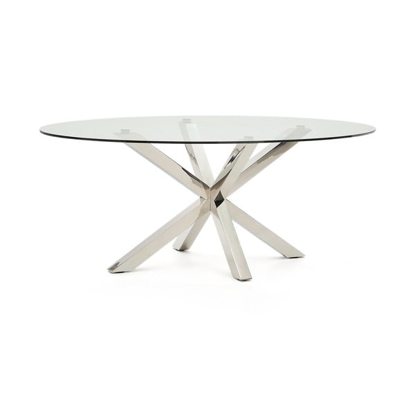 Valgomojo stalas su stikliniu stalviršiu 100x200 cm Argo – Kave Home