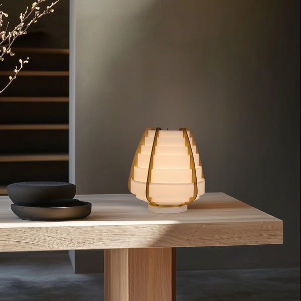Baltos spalvos stalinis šviestuvas (aukštis 27 cm) Nagoja – Candellux Lighting-image-3
