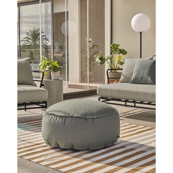 Pufas šviesiai žalios spalvos Nedra – Kave Home-image-3
