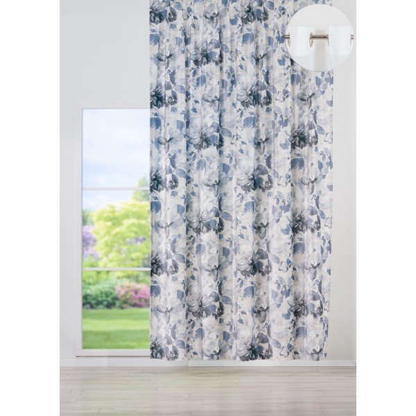 Užuolaida baltos spalvos/pilkos spalvos 140x260 cm Nirvana – Mendola Fabrics-image-1