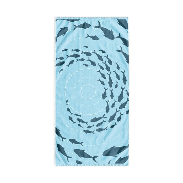 Mėlynas paplūdimio rankšluostis 90x180 cm Shoal - DecoKing