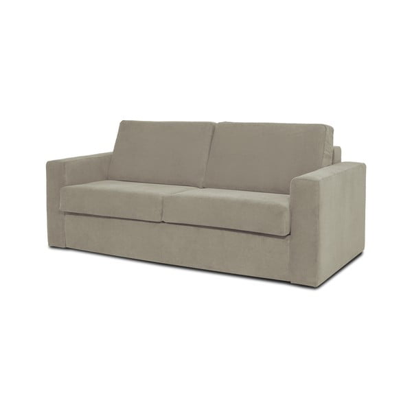 Smėlio spalvos aksominė sofa-lova Scandic Elbeko-image-2