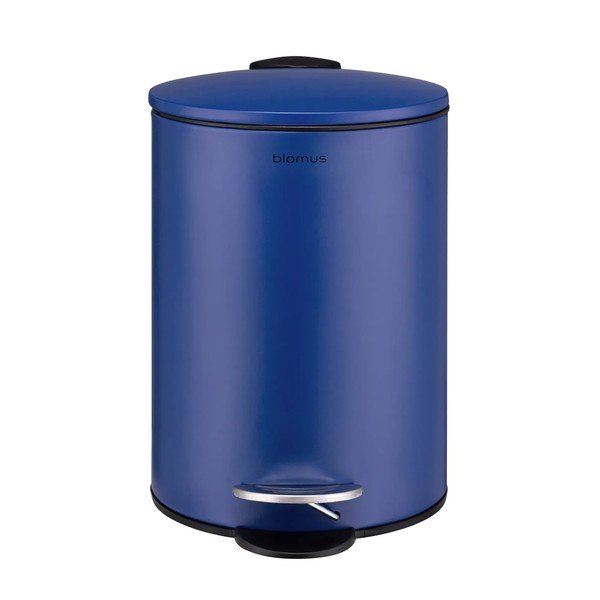 Mėlynos spalvos iš plieno šiukšliadėžė su pedalu 3 l Tubo – Blomus