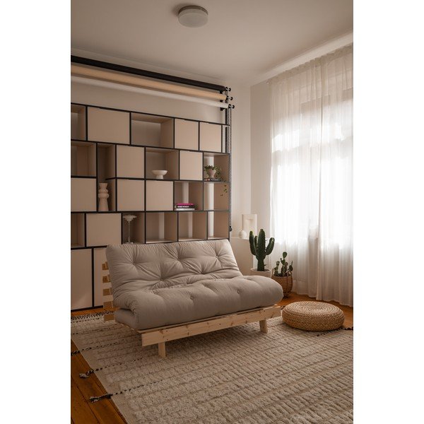 Raudonos plytų spalvos sulankstoma sofa 140 cm Roots – Karup Design-image-1