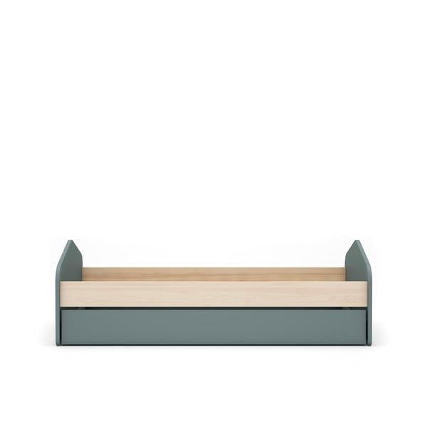 Natūralios spalvos/pilkai žalios spalvos ištraukiama vaikiška lova iš pušies su sandėliavimo vieta su lovos grotelėmis 90x200 cm Estefania – Marckeric-image-2