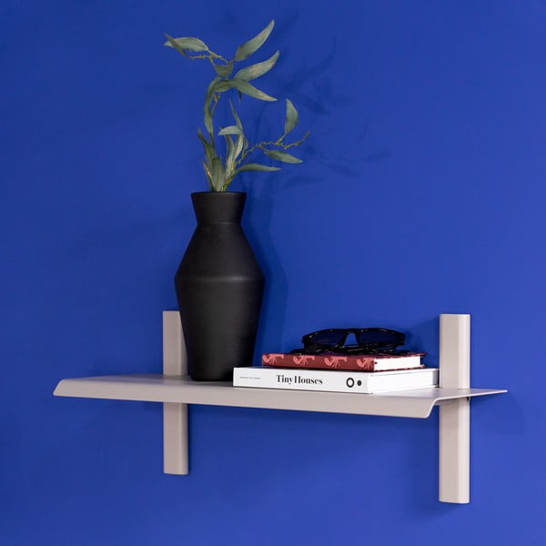 Taupe spalvos iš metalo sieninė lentyna 60 cm Hola – Spinder Design-image-1