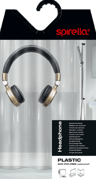 Dušo užuolaida 180x200 cm Headphone – Spirella-image-1
