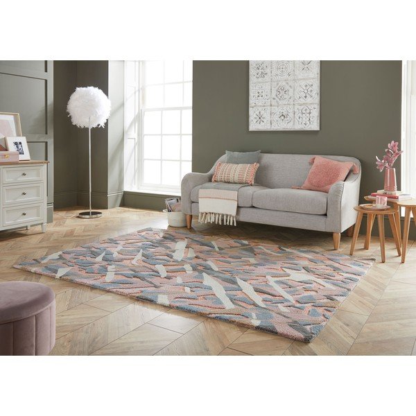 Pilkos ir rožinės spalvos kilimas Flair Rugs Bark, 160 x 230 cm-image-4