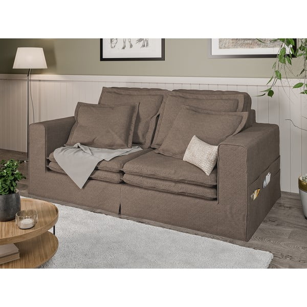 Rudos spalvos sofa 196 cm Nora – Ropez-image-3