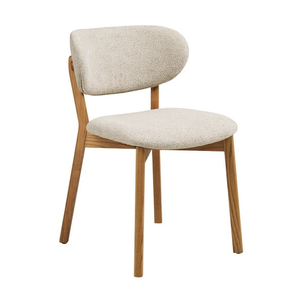 Smėlio spalvos/natūralios spalvos iš audinio valgomojo kėdė Dunkirk – House Nordic