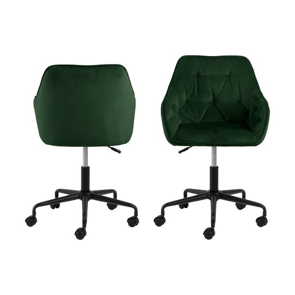 Žalia biuro kėdė su aksomo apmušalu Actona Brooke-image-4