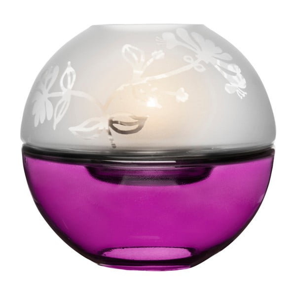 Violetinės spalvos "Sagaform Shine Globe" žvakidė
