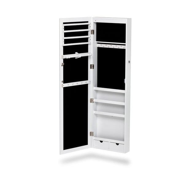 Balta pakabinama papuošalų dėžutė su veidrodžiu Bonami Essentials Bien-image-1