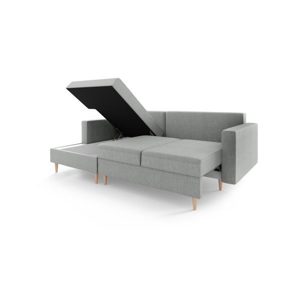 Pilka sofa-lova su daiktadėže Mazzini Sofos Aubrieta, kampas kairėje-image-2