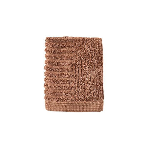 Terakotos spalvos iš frote audinio iš medvilnės rankšluostis 30x30 cm Classic – Zone