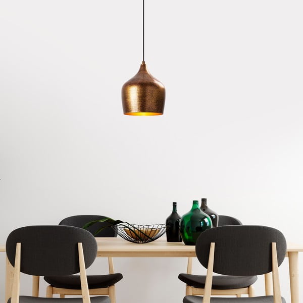 Kabantis šviestuvas vario spalvos ø 20 cm su metaliniu gaubtu Murek – Opviq lights-image-4