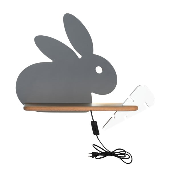 Pilkas vaikiškas šviestuvas Rabbit - Candellux Lighting
