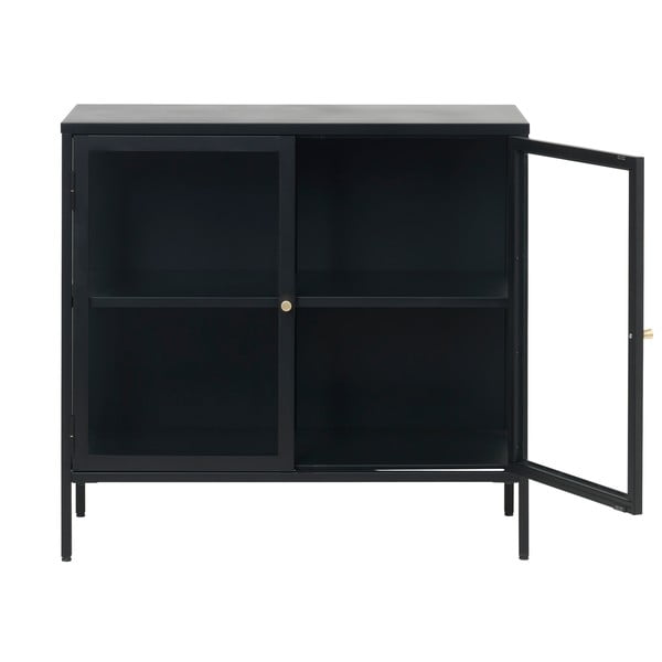 Iš metalo vitrina juodos spalvos 90x85 cm Carmel – Unique Furniture-image-2