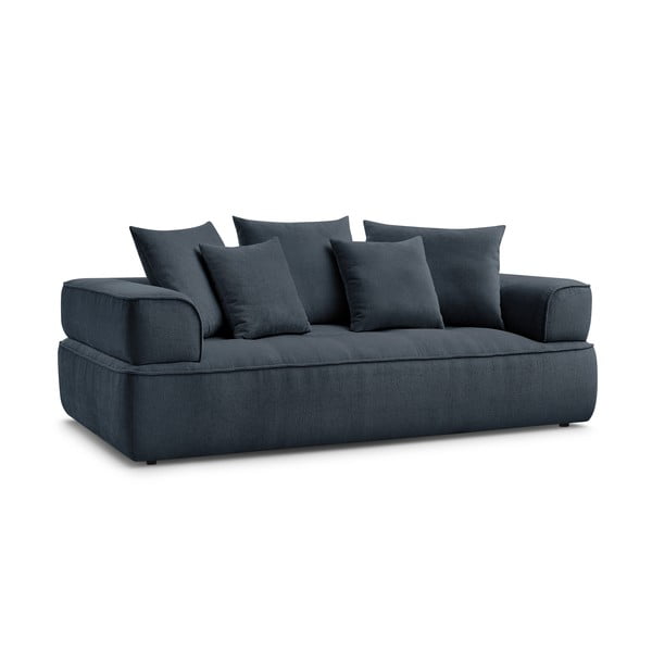 Tamsiai mėlynos spalvos iš šenilinio audinio sofa 237 cm Whesley – Bobochic Paris-image-3