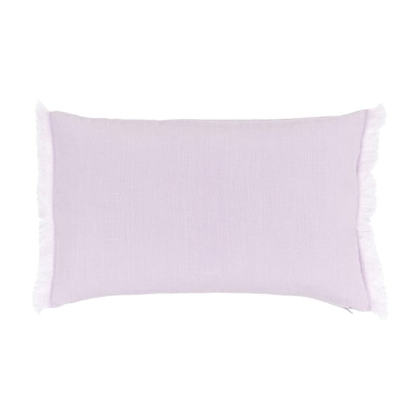 Violetinis lininis dekoratyvinis pagalvės užvalkalas Westwing Collection Luana, 30 x 50 cm