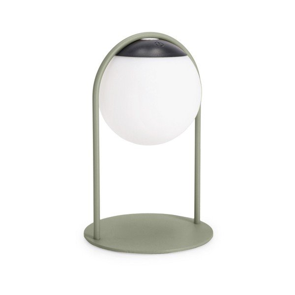 Žalios spalvos stalinis šviestuvas LED su pritemdymo funkcija (aukštis 21 cm) su plastikiniu gaubtu Pansy – Bizzotto