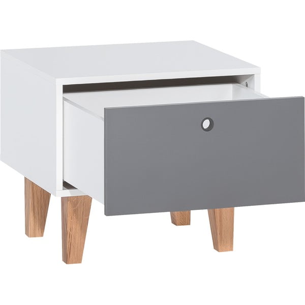 Pilkos ir baltos spalvos naktinis staliukas Vox Concept-image-1