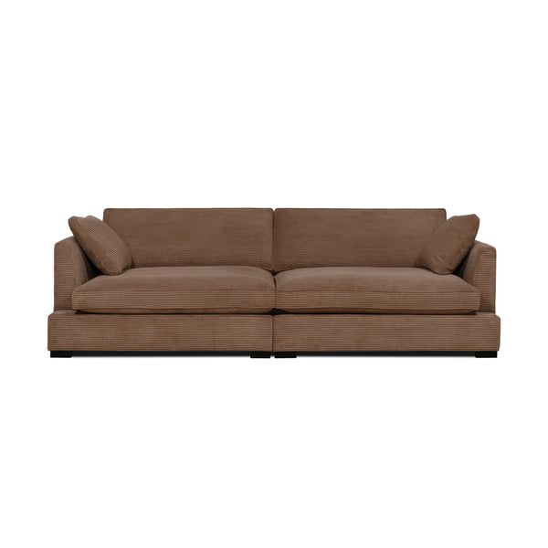 Sofa iš kordinio velveto šviesiai rudos spalvos 266 cm Mobby – Scandic