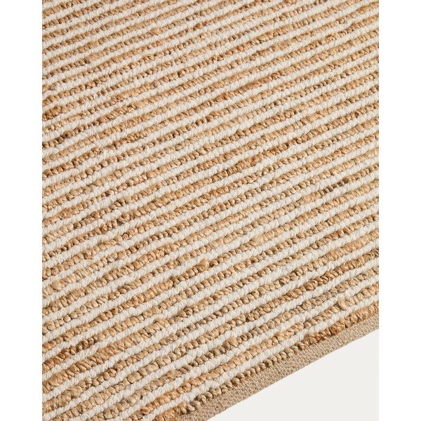 Rankų darbo natūralios spalvos iš džiuto kilimas 200x300 cm Derule – Kave Home-image-2