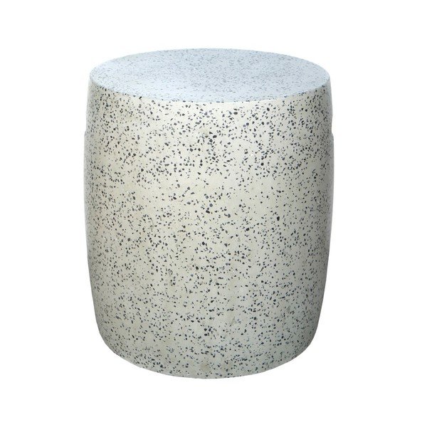 Iš terrazo cemento apvalios formos sodo šoninis staliukas ø 40 cm Terrazzo – LDK Garden-image-1
