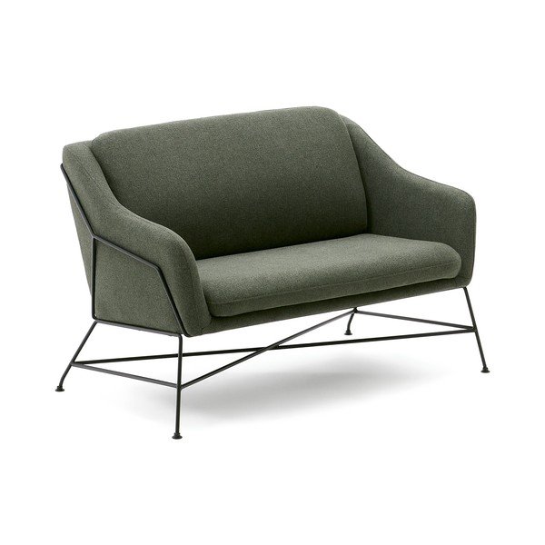 Žalios spalvos sofa 128 cm Brida – Kave Home-image-2