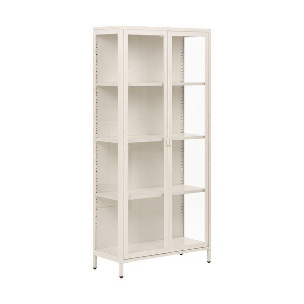 Kreminės spalvos iš plieno vitrina 80x175x35 cm Brisbane – House Nordic