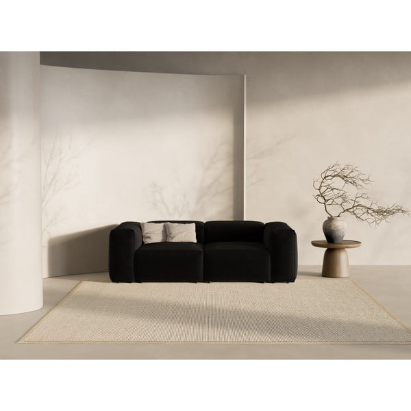 Juodos spalvos sofa 224 cm Bergamo – Cosmopolitan Design-image-1