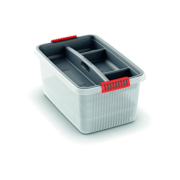 Iš plastiko daiktadėžės pertvara pilkos spalvos 54,5x36x8,5 cm K Latch Box – KIS-image-3