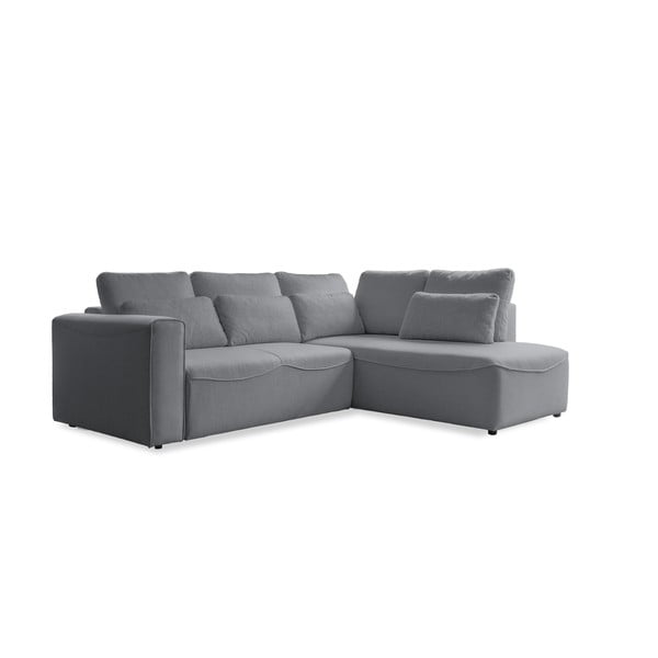 Pilka kampinė sofa-lova (modulinė) Homely Tommy - Miuform