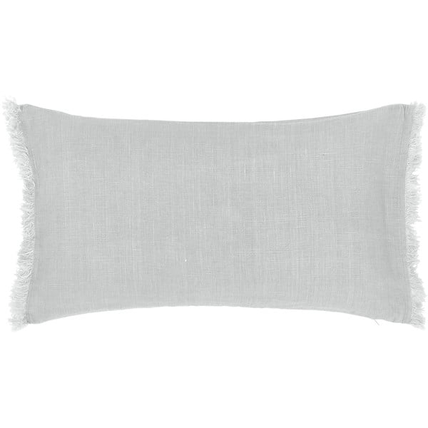 Pilkos spalvos lininis dekoratyvinis pagalvės užvalkalas Westwing Collection Luana, 30 x 50 cm