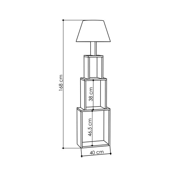 Antracito spalvos laisvai pastatomas šviestuvas su geltonu gaubtu "Homitis Tower-image-2