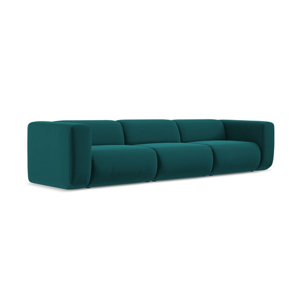 Turkio spalvos iš velveto sofa 319 cm Ekahi – Makamii-image-3