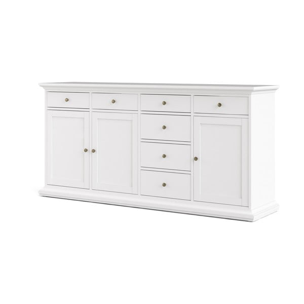 Žema šoninė spintelė baltos spalvos 189x92 cm Paris – Tvilum-image-2