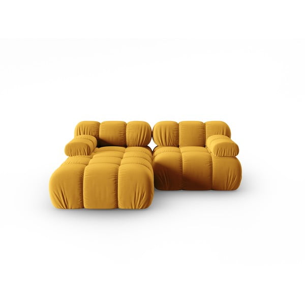 Sofa geltonos spalvos iš velveto 191 cm Bellis – Micadoni Home