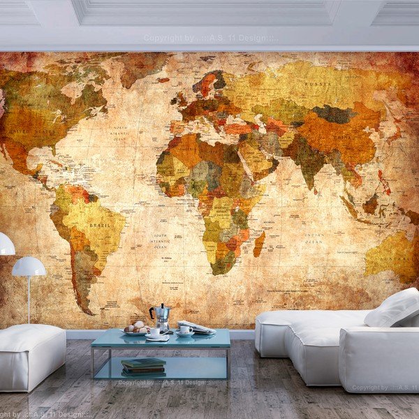 Didelio formato tapetai Artgeist Old World Map, 400 x 280 cm-image-1