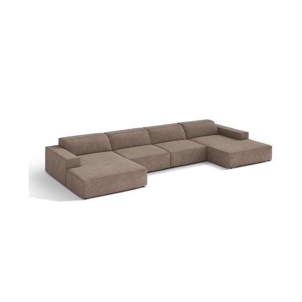 Smėlio spalvos modulinė kampinė sofa Jodie – Micadoni 