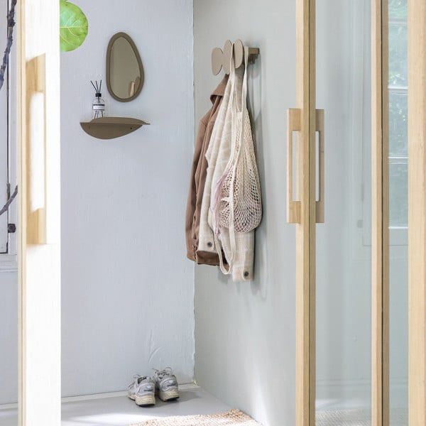 Smėlio spalvos iš metalo sieninė lentyna 35 cm Tumulo – Spinder Design-image-3