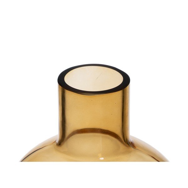 Iš stiklo  vaza ochros spalvos (aukštis 35 cm) Amber – Ixia-image-1