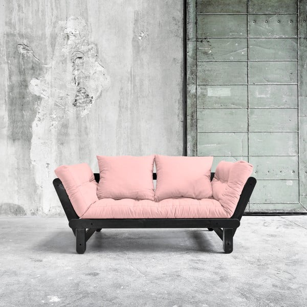 Sofa lova "Karup Beat" juoda/rožinė "Peonie