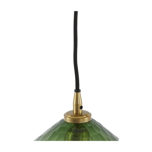 Žalias lubinis šviestuvas su stikliniu gaubtu ø 17 cm Danita - Light & Living-image-2