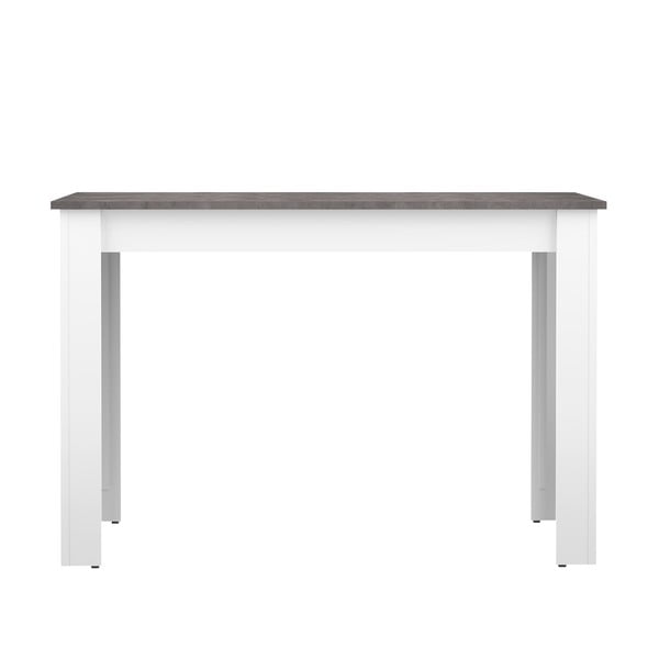 Baltas valgomojo stalas su betoniniu stalviršiu 110x70 cm Nice - TemaHome 