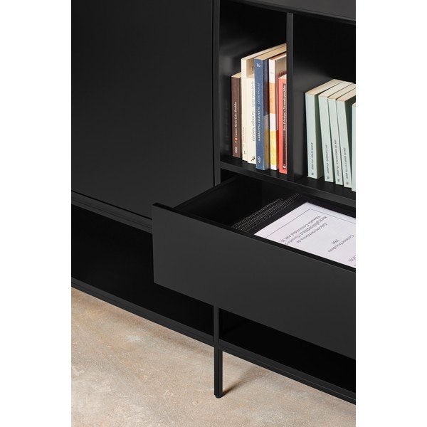 Šoninė spintelė juodos spalvos 220x98x45 cm Platt – Teulat-image-3