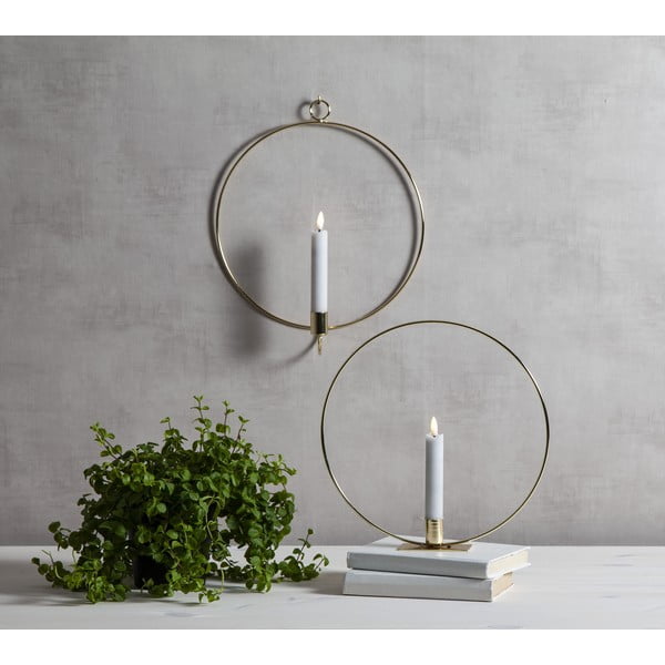 Šviečianti dekoracija auksinės spalvos Flamme Table – Star Trading-image-3