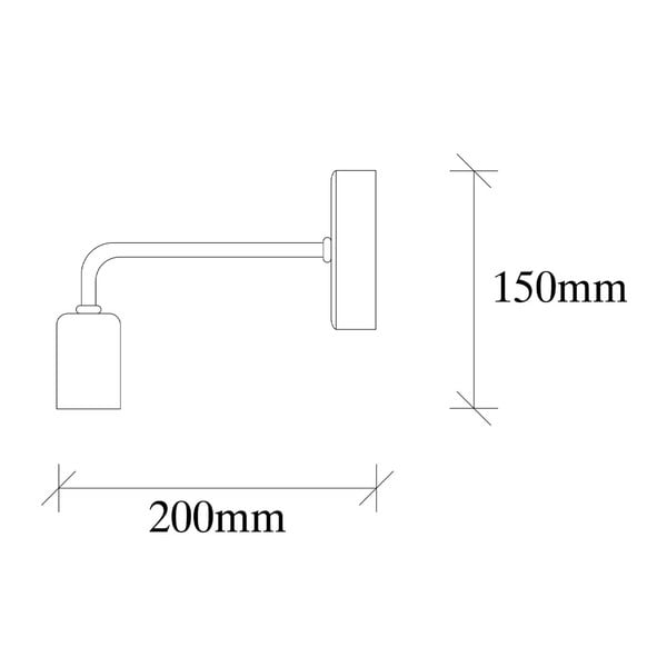 Juodos spalvos sieninė lempa Isidora – Opviq lights-image-2