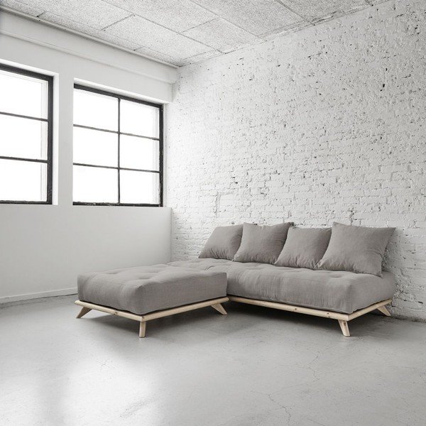 Sofa "Senza Natural/Granite Grey-image-3